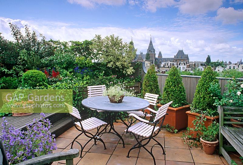 Jardin sur le toit à Amsterdam, Hollande