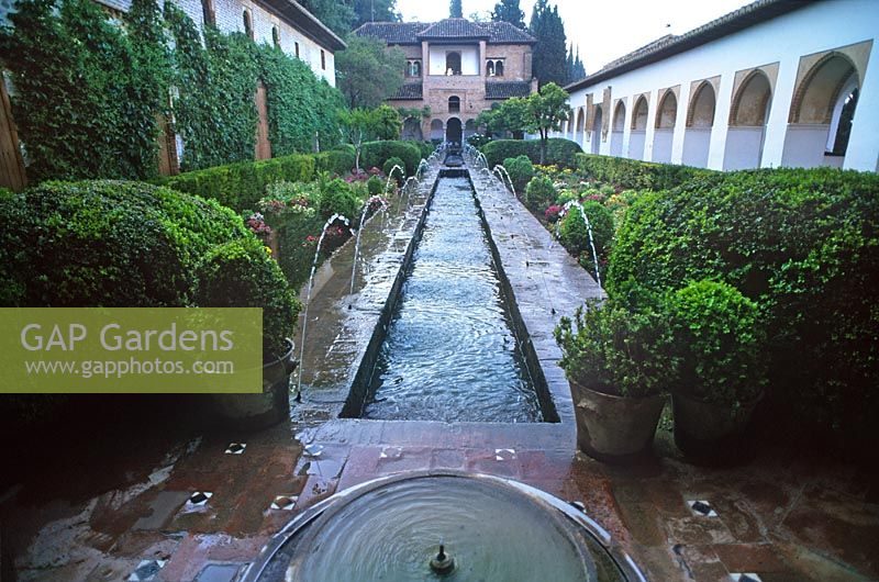 Les jardins partiels, l'Alhambra, Espagne