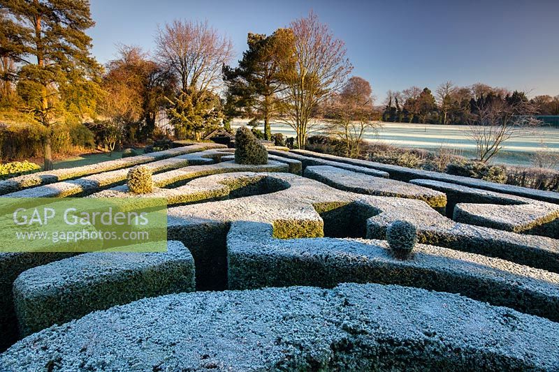Le labyrinthe de haies, Bridge End Garden, Saffron Walden, Essex.