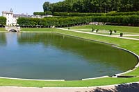 Le jardin d'eau au château de Villandry, vallée de la Loire, France