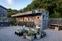 La cabane à succulentes surréalistes, pépinière Tremenheere, Cornwall, UK.