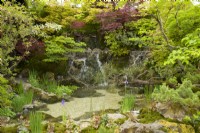 RHS Chelsea Flower Show 2023 Cascade dans le jardin biophilique Otsu Hanare conçu par Kazuyuki Ishihara Gold 